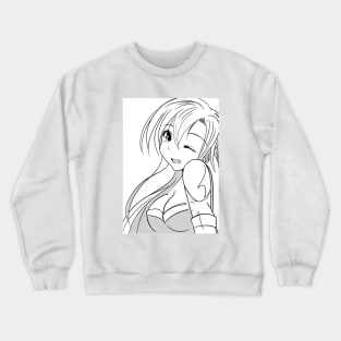 Girl winking Crewneck Sweatshirt